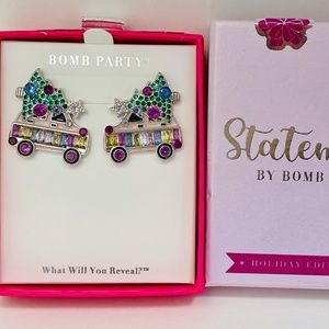 New Bomb Party Statement Holiday Christmas Vacation Car Post Earrings